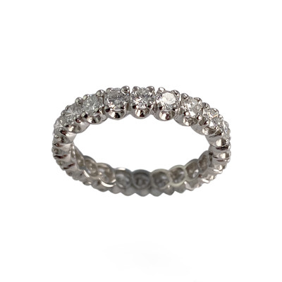 Bague d'occasion platine gris diamant