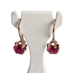Boucles d'oreilles d'occasion or 585 jaune rubis synthetique - vue 1