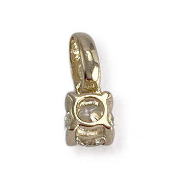 Tweedehands hanger van 375 geelgoud met diamant