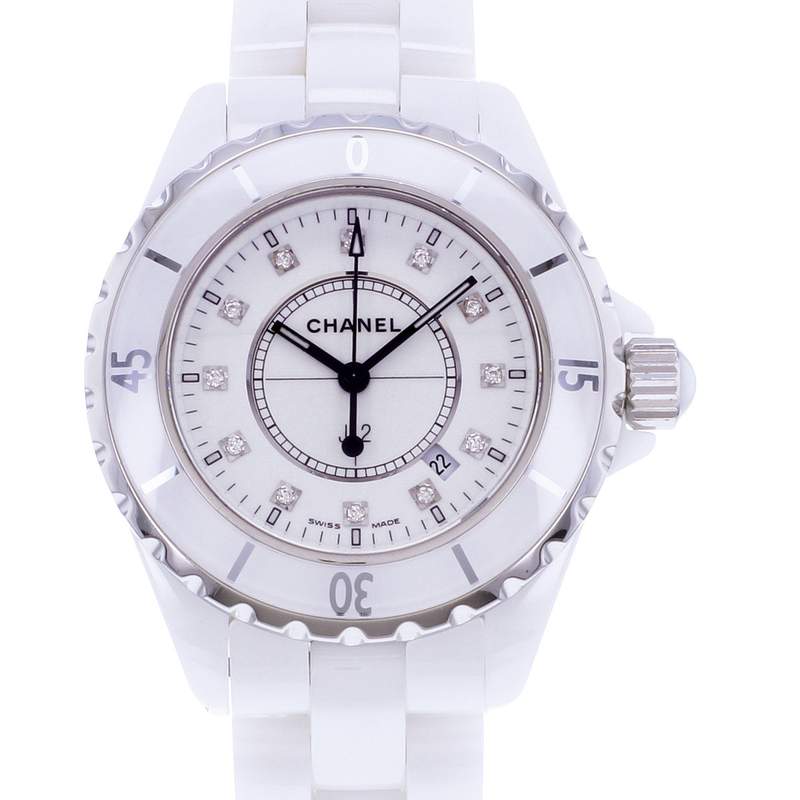 Montre d'occasion CHANEL J12 femme quartz bracelet céramique - vue D1