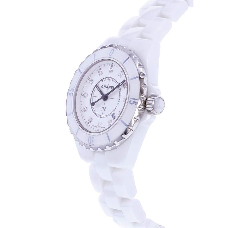 Montre d'occasion CHANEL J12 femme quartz bracelet céramique - vue D2