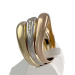 Bague d'occasion 3 ors 750 diamants - vue 2