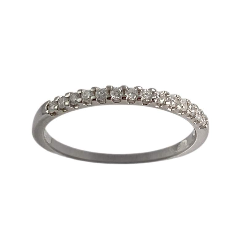 Bague d'occasion or 750 blanc diamants - vue 1