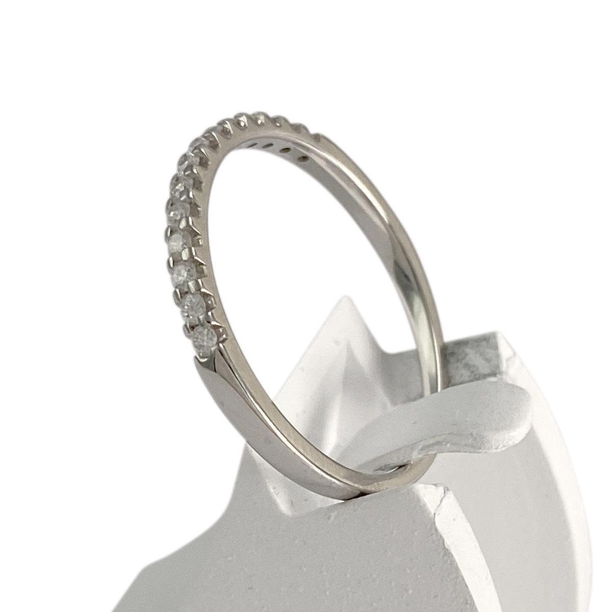 Bague d'occasion or 750 blanc diamants - vue 2