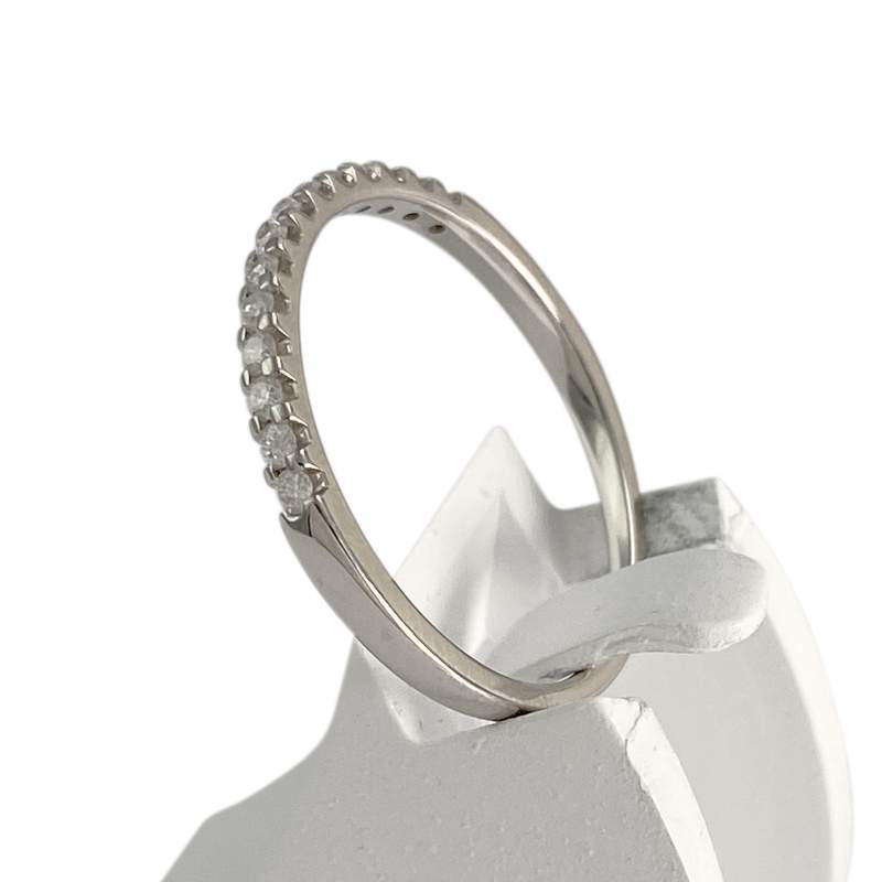 Bague d'occasion or 750 blanc diamants - vue 2