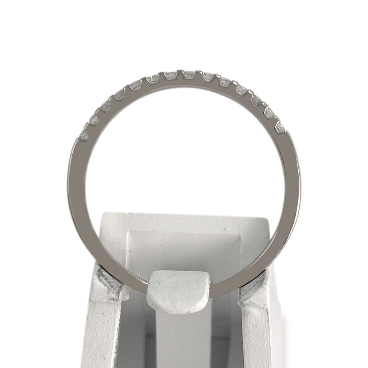 Bague d'occasion or 750 blanc diamants - vue 3