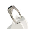 Bague d'occasion or 750 blanc diamant saphir - vue V2