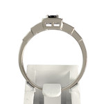 Bague d'occasion or 750 blanc diamant saphir - vue 3