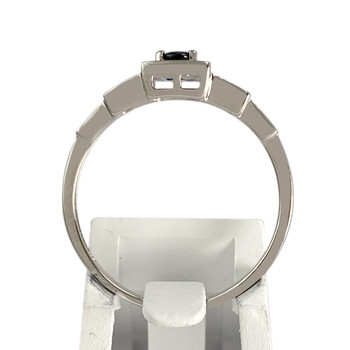 Bague d'occasion or 750 blanc diamant saphir