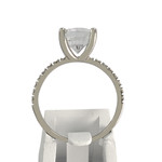 Bague d'occasion or 750 blanc topaze diamants - vue 3