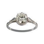 Solitaire d'occasion platine gris diamant - vue 1
