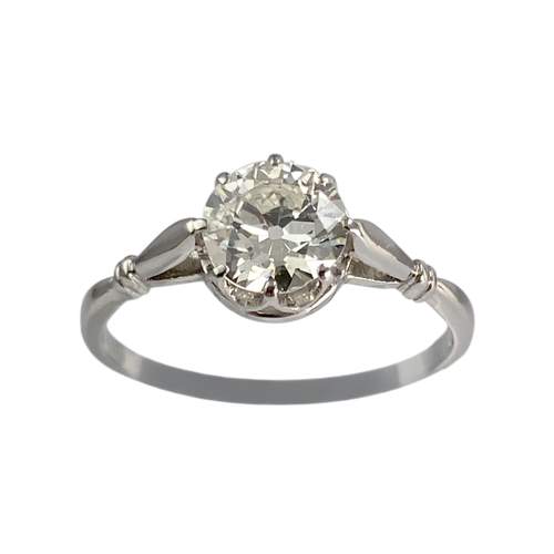 Solitaire d'occasion platine gris diamant
