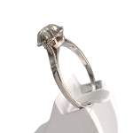 Solitaire d'occasion or 750 blanc diamant - vue 2