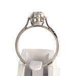 Solitaire d'occasion or 750 blanc diamant - vue 3