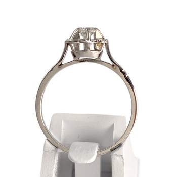 Solitaire d'occasion or 750 blanc diamant