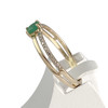 Bague d'occasion or 375 2 tons diamant emeraude - vue V2