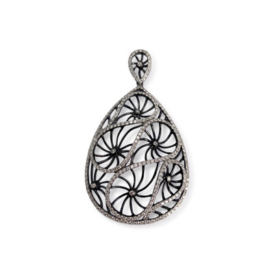Pendentif d'occasion  or 750 2 tons diamants - vue 1