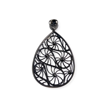 Pre-owned 750 two-tone gold pendant with diamonds