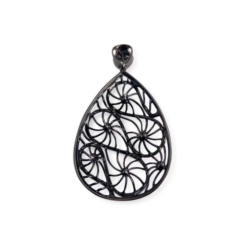 Pendentif d'occasion  or 750 2 tons diamants - vue 2