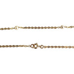 Collier d'occasion or 750 jaune maille forcat perle de culture - vue 3
