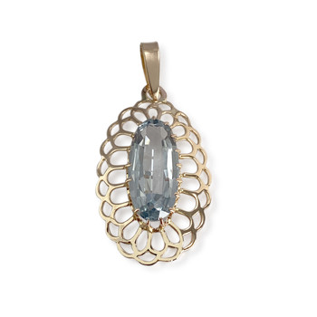 Pendentif d'occasion or 750 jaune spinelle synthetique