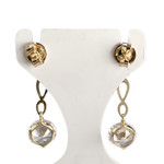 Boucles d'oreilles d'occasion or 750 jaunezirconias - vue 3