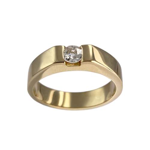 Solitaire d'occasion or 750 jaune diamant