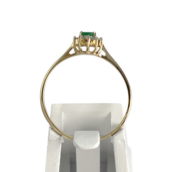 Bague d'occasion or 750 jaune diamant emeraude
