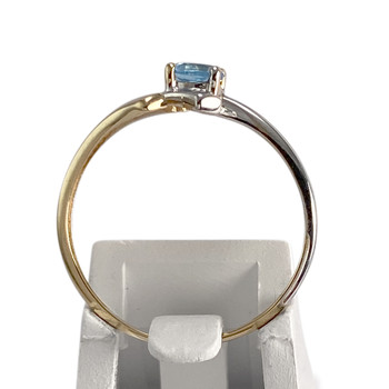 Solitaire d'occasion  or 750 2 tons topaze traitée