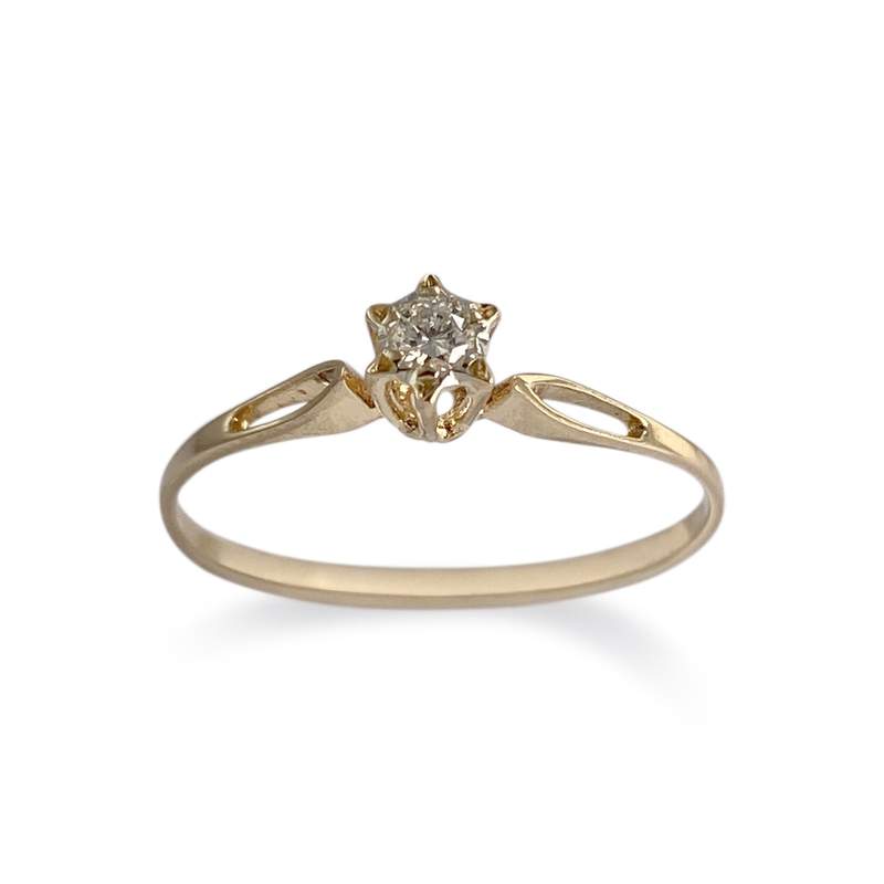 Bague d'occasion or 750 jaune diamant - vue 1