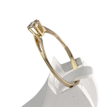 Tweedehands gouden 750 gele diamanten ring