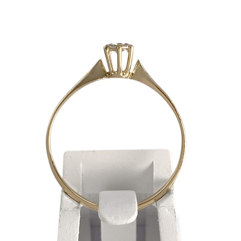 Bague d'occasion or 750 jaune diamant - vue 3