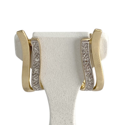 Boucles d'oreilles d'occasion 2 ors 750 diamants