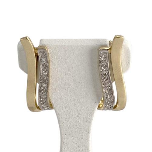 Boucles d'oreilles d'occasion 2 ors 750 diamants