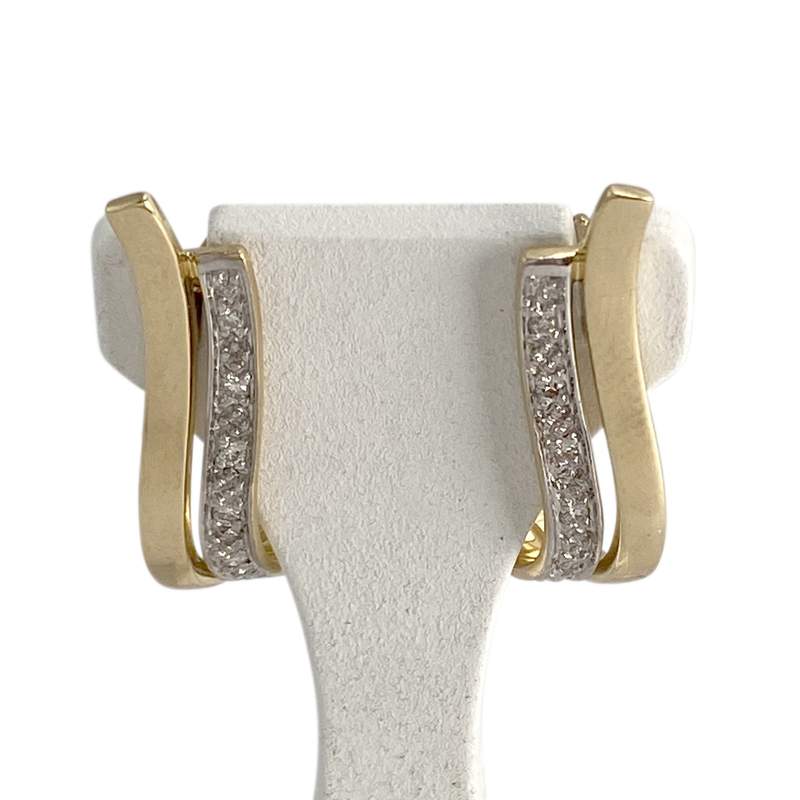 Boucles d'oreilles d'occasion 2 ors 750 diamants - vue 1
