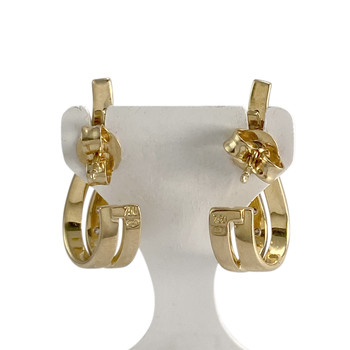 Tweedehands oorbellen van 750 goud met diamanten
