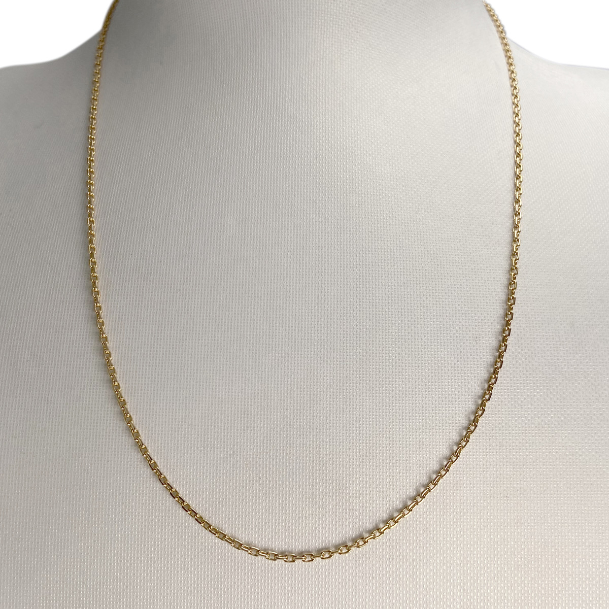 Chaîne d'occasion or 750 jaune maille forcat - vue 2