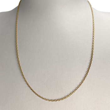 Tweedehands ketting van 750 geelgoud met forcat-schakels, 48 cm