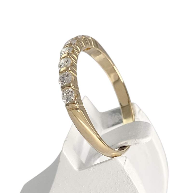 Bague d'occasion or 750 jaune diamants - vue 2