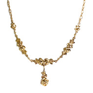 Pre-owned 750 yellow gold forcat chain necklace