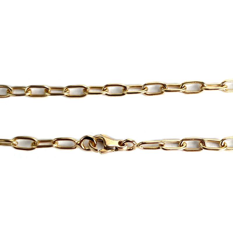 Collier d'occasion or 750 jaune maille forcat - vue 3
