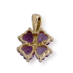 Pre-owned 750 yellow gold amethyst pendant - view 2