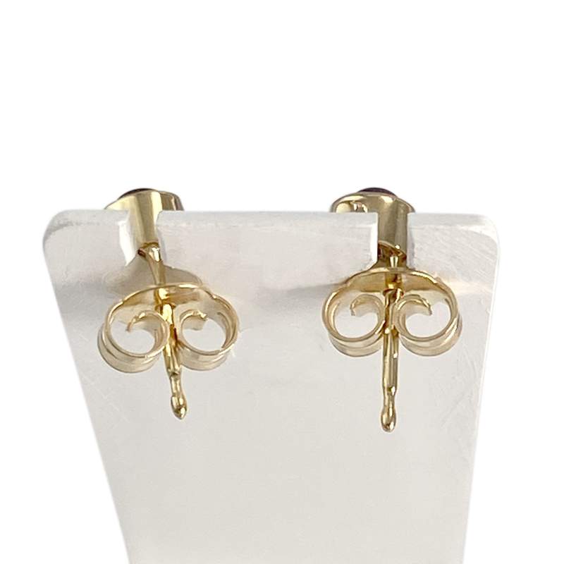 Boucles d'oreilles d'occasion or 750 jaune topazes bleues traitées et saphirs - vue 3