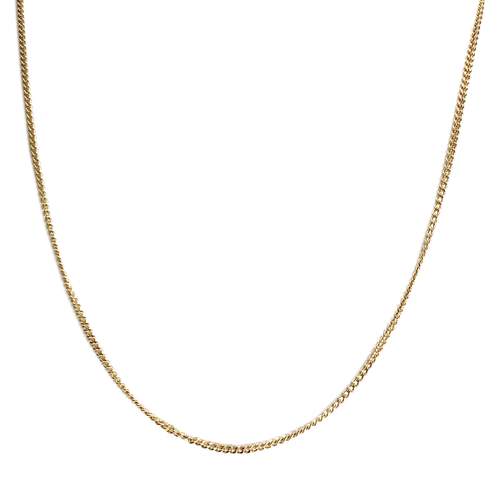 Chaîne d'occasion or 750 jaune maille gourmette 52.5 cm