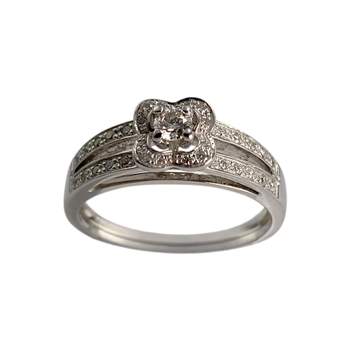 Bague MAUBOUSSIN d'occasion or 750 blanc diamants