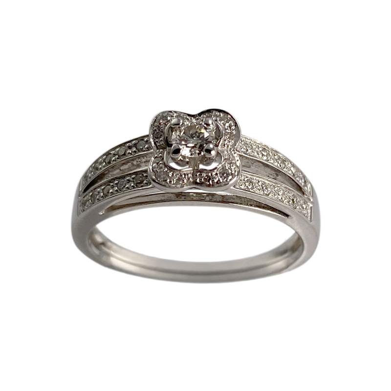 Bague MAUBOUSSIN d'occasion or 750 blanc diamants - vue 1