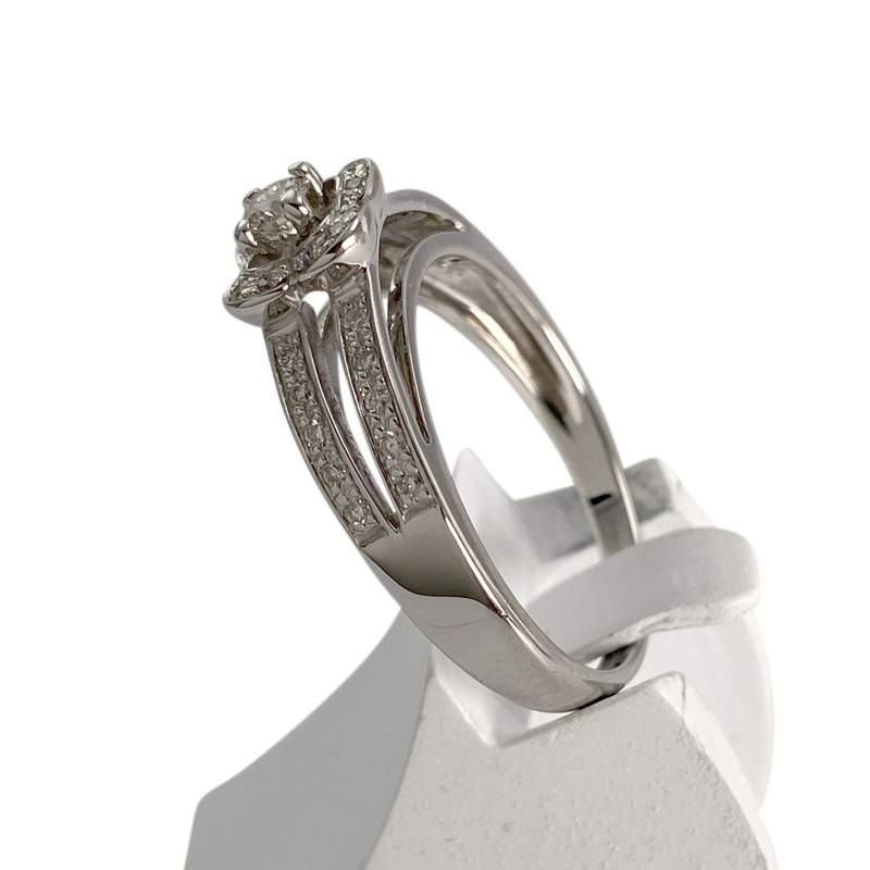Bague MAUBOUSSIN d'occasion or 750 blanc diamants - vue 2