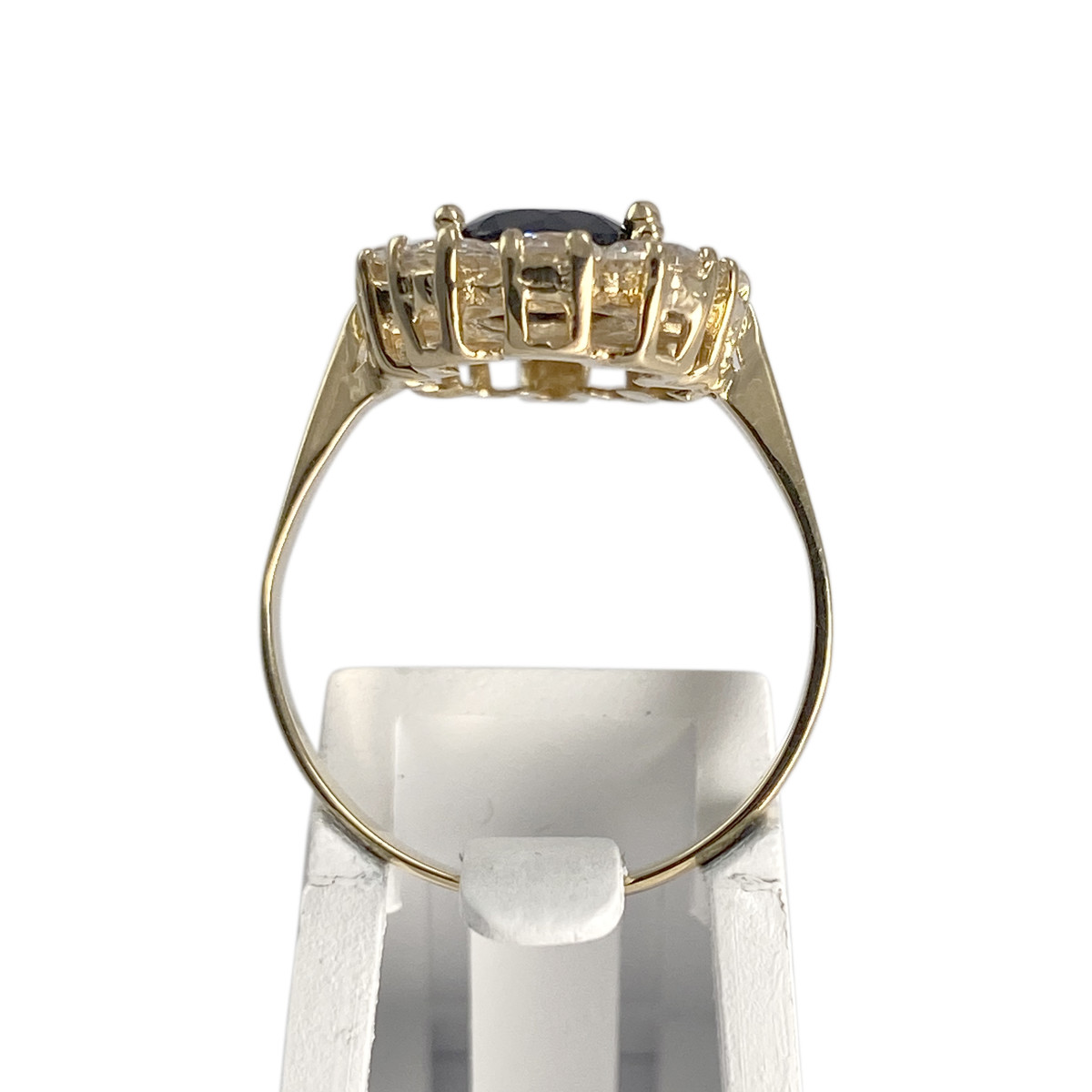 Bague d'occasion or 750 jaune saphir zirconias - vue 3