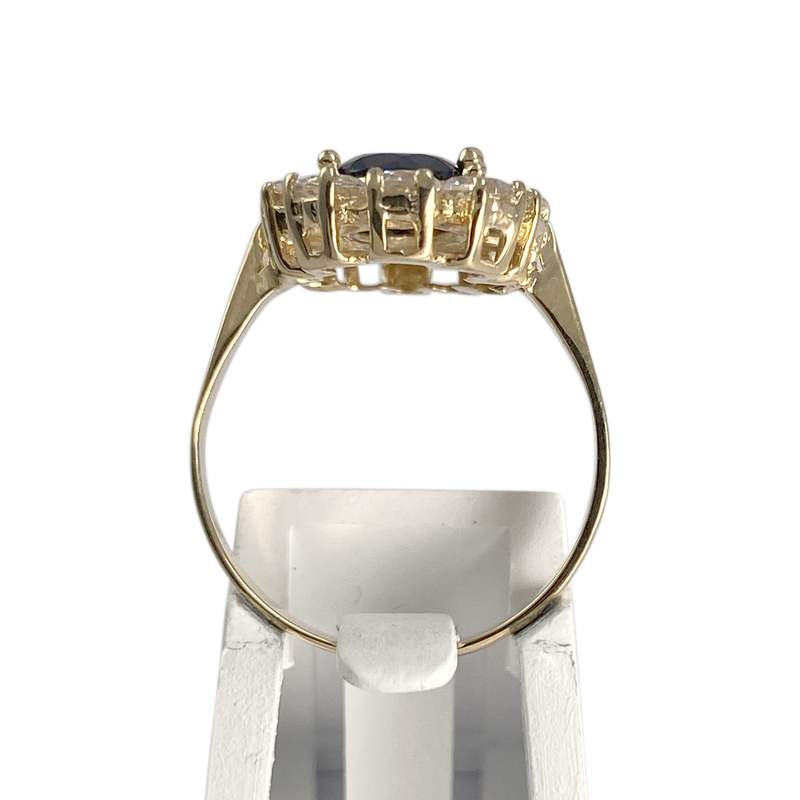 Bague d'occasion or 750 jaune saphir zirconias - vue 3