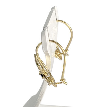 Boucles d'oreilles d'occasion or 750 jaunezirconiaszirconias
